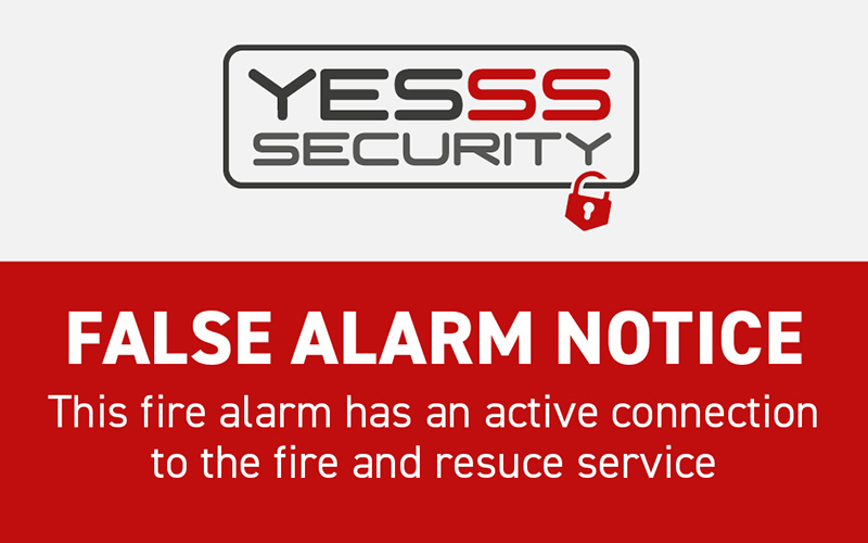 YESSS Security Fire Alarm Notice